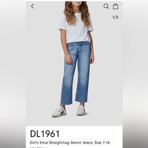 Girls DL1961 “Emie” high rise straight-leg jeans